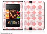 Boxed Pink Decal Style Skin fits 2012 Amazon Kindle Fire HD 7 inch