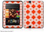 Boxed Red Decal Style Skin fits 2012 Amazon Kindle Fire HD 7 inch