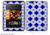 Boxed Royal Blue Decal Style Skin fits 2012 Amazon Kindle Fire HD 7 inch