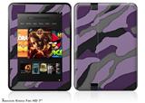 Camouflage Purple Decal Style Skin fits 2012 Amazon Kindle Fire HD 7 inch
