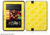 Wavey Yellow Decal Style Skin fits 2012 Amazon Kindle Fire HD 7 inch
