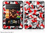 Sexy Girl Silhouette Camo Red Decal Style Skin fits 2012 Amazon Kindle Fire HD 7 inch