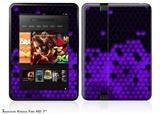 HEX Purple Decal Style Skin fits 2012 Amazon Kindle Fire HD 7 inch