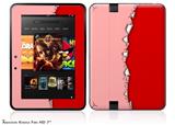 Ripped Colors Pink Red Decal Style Skin fits 2012 Amazon Kindle Fire HD 7 inch