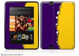 Ripped Colors Purple Yellow Decal Style Skin fits 2012 Amazon Kindle Fire HD 7 inch
