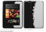 Ripped Colors Black Gray Decal Style Skin fits 2012 Amazon Kindle Fire HD 7 inch