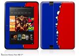 Ripped Colors Blue Red Decal Style Skin fits 2012 Amazon Kindle Fire HD 7 inch