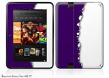 Ripped Colors Purple White Decal Style Skin fits 2012 Amazon Kindle Fire HD 7 inch
