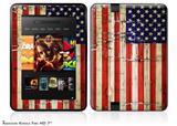 Painted Faded and Cracked USA American Flag Decal Style Skin fits 2012 Amazon Kindle Fire HD 7 inch