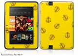 Anchors Away Yellow Decal Style Skin fits 2012 Amazon Kindle Fire HD 7 inch