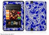 Scattered Skulls Royal Blue Decal Style Skin fits 2012 Amazon Kindle Fire HD 7 inch