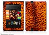 Fractal Fur Cheetah Decal Style Skin fits 2012 Amazon Kindle Fire HD 7 inch