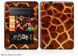 Fractal Fur Giraffe Decal Style Skin fits 2012 Amazon Kindle Fire HD 7 inch