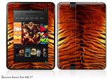 Fractal Fur Tiger Decal Style Skin fits 2012 Amazon Kindle Fire HD 7 inch
