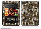 HEX Mesh Camo 01 Brown Decal Style Skin fits 2012 Amazon Kindle Fire HD 7 inch
