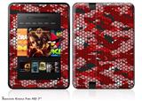 HEX Mesh Camo 01 Red Bright Decal Style Skin fits 2012 Amazon Kindle Fire HD 7 inch