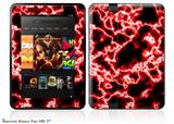 Electrify Red Decal Style Skin fits 2012 Amazon Kindle Fire HD 7 inch
