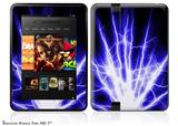 Lightning Blue Decal Style Skin fits 2012 Amazon Kindle Fire HD 7 inch