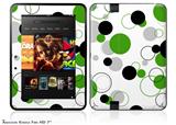 Lots of Dots Green on White Decal Style Skin fits 2012 Amazon Kindle Fire HD 7 inch