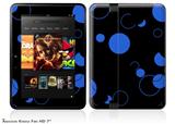 Lots of Dots Blue on Black Decal Style Skin fits 2012 Amazon Kindle Fire HD 7 inch
