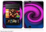 Alecias Swirl 01 Purple Decal Style Skin fits 2012 Amazon Kindle Fire HD 7 inch