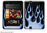 Metal Flames Blue Decal Style Skin fits 2012 Amazon Kindle Fire HD 7 inch