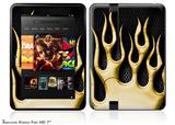 Metal Flames Yellow Decal Style Skin fits 2012 Amazon Kindle Fire HD 7 inch