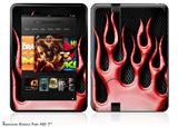 Metal Flames Red Decal Style Skin fits 2012 Amazon Kindle Fire HD 7 inch