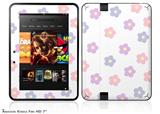 Pastel Flowers Decal Style Skin fits 2012 Amazon Kindle Fire HD 7 inch