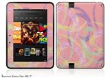 Neon Swoosh on Pink Decal Style Skin fits 2012 Amazon Kindle Fire HD 7 inch