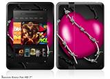 Barbwire Heart Hot Pink Decal Style Skin fits 2012 Amazon Kindle Fire HD 7 inch