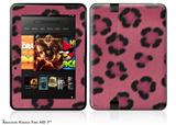 Leopard Skin Pink Decal Style Skin fits 2012 Amazon Kindle Fire HD 7 inch