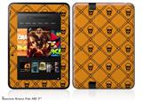Halloween Skull and Bones Decal Style Skin fits 2012 Amazon Kindle Fire HD 7 inch