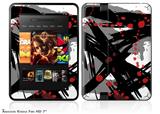 Abstract 02 Red Decal Style Skin fits 2012 Amazon Kindle Fire HD 7 inch