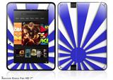 Rising Sun Japanese Flag Blue Decal Style Skin fits 2012 Amazon Kindle Fire HD 7 inch