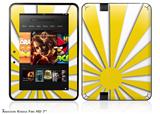 Rising Sun Japanese Flag Yellow Decal Style Skin fits 2012 Amazon Kindle Fire HD 7 inch