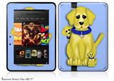 Puppy Dogs on Blue Decal Style Skin fits 2012 Amazon Kindle Fire HD 7 inch