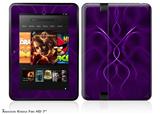 Abstract 01 Purple Decal Style Skin fits 2012 Amazon Kindle Fire HD 7 inch