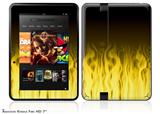 Fire Yellow Decal Style Skin fits 2012 Amazon Kindle Fire HD 7 inch