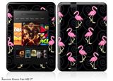Flamingos on Black Decal Style Skin fits 2012 Amazon Kindle Fire HD 7 inch