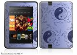 Feminine Yin Yang Blue Decal Style Skin fits 2012 Amazon Kindle Fire HD 7 inch