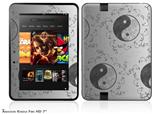 Feminine Yin Yang Gray Decal Style Skin fits 2012 Amazon Kindle Fire HD 7 inch