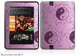 Feminine Yin Yang Purple Decal Style Skin fits 2012 Amazon Kindle Fire HD 7 inch