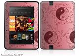 Feminine Yin Yang Red Decal Style Skin fits 2012 Amazon Kindle Fire HD 7 inch