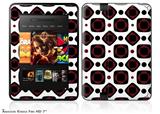 Red And Black Squared Decal Style Skin fits 2012 Amazon Kindle Fire HD 7 inch