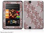 Victorian Design Red Decal Style Skin fits 2012 Amazon Kindle Fire HD 7 inch