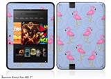 Flamingos on Blue Decal Style Skin fits 2012 Amazon Kindle Fire HD 7 inch