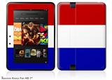 Red White and Blue Decal Style Skin fits 2012 Amazon Kindle Fire HD 7 inch