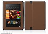 Solids Collection Chocolate Brown Decal Style Skin fits 2012 Amazon Kindle Fire HD 7 inch