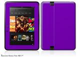 Solids Collection Purple Decal Style Skin fits 2012 Amazon Kindle Fire HD 7 inch